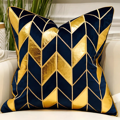 Embroidered throw pillow with removable cover in plush fabric, showing detailed embroidery pattern