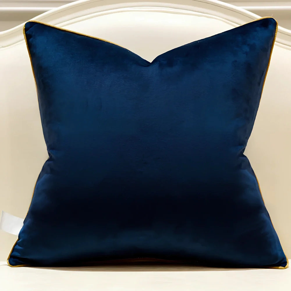 Embroidered throw pillow with removable cover in plush fabric, showing detailed embroidery pattern