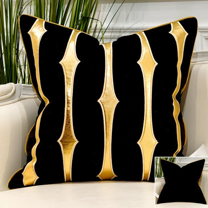 Embroidered throw pillow with removable cover in plush fabric, showing detailed embroidery pattern