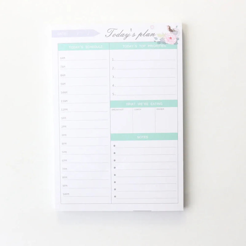 Domikee Student Desk Organiser with Planner Notepad Set - Paper Desk Tidy Pad for School Supplies, Home Office Organisation, and Stationery Management in Multiple Colour Styles