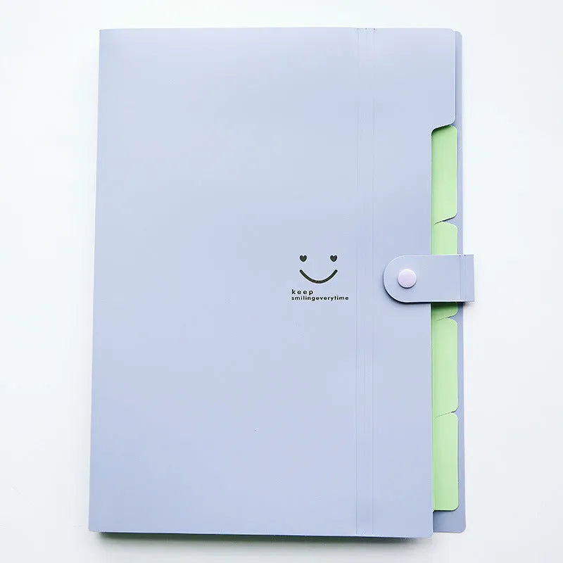 A4 plastic document folder with elastic band closure shown in various colours including black, pink, and blue.
