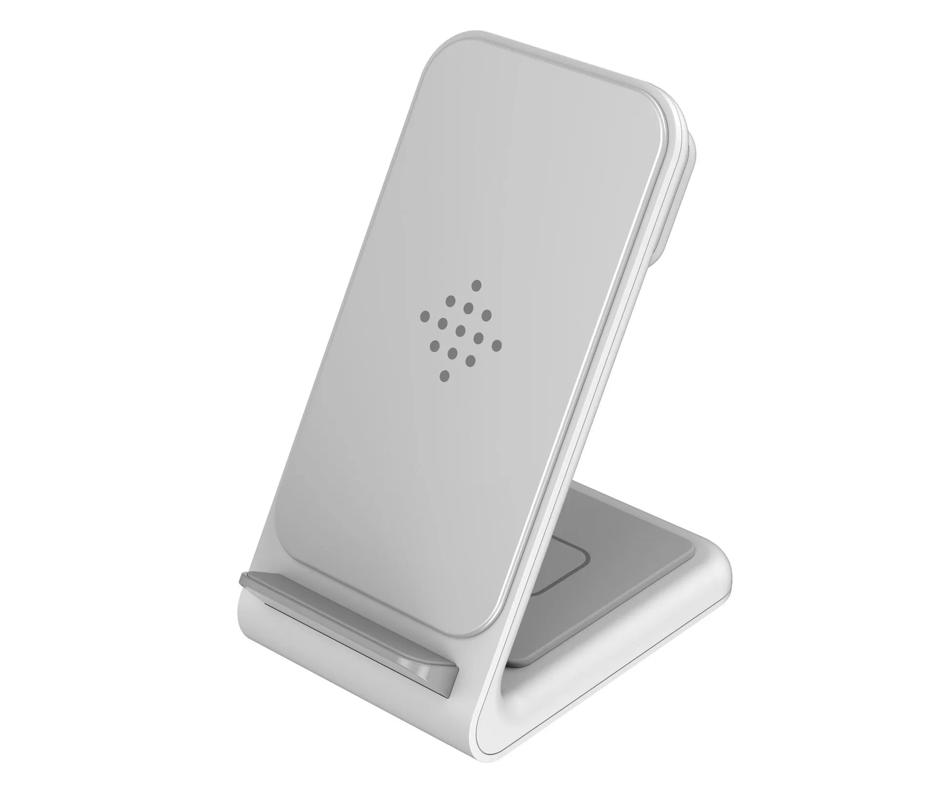 Three-in-one wireless charging bracket for iPhone, Apple Watch and Samsung Watch in black and white colours