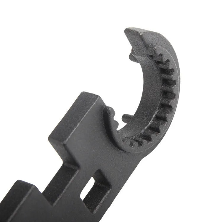 Black combination wrench for AR15 and M4 with dual-purpose shape and 40Cr steel construction