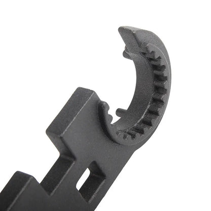Black combination wrench for AR15 and M4 with dual-purpose shape and 40Cr steel construction
