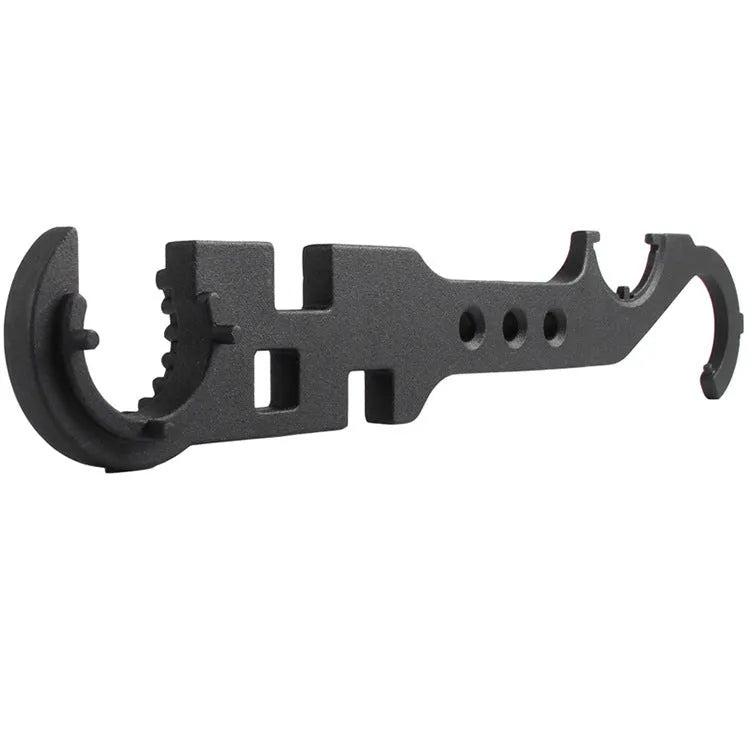 Black combination wrench for AR15 and M4 with dual-purpose shape and 40Cr steel construction