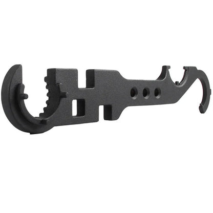 Black combination wrench for AR15 and M4 with dual-purpose shape and 40Cr steel construction