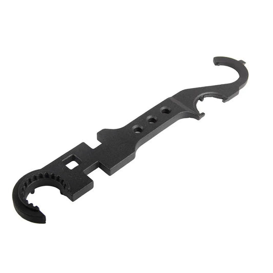 Black combination wrench for AR15 and M4 with dual-purpose shape and 40Cr steel construction