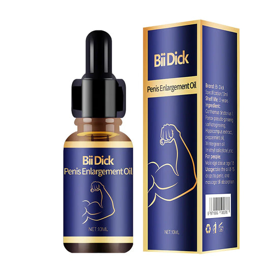 Men's private massage essential oil in 83mm cylindrical packaging with 44.6g concentrated formula