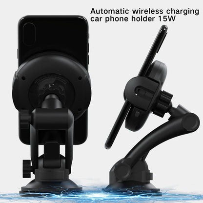 Magnetic car phone holder with wireless charging for secure, hands-free smartphone use while driving