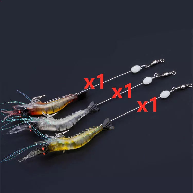 SK-46 Shi Hang Shrimp fishing lure with hook in various colors for river fishing