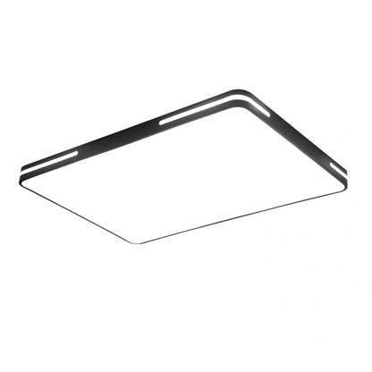 Ultra-thin round acrylic LED ceiling lamp with remote control in black or white finish