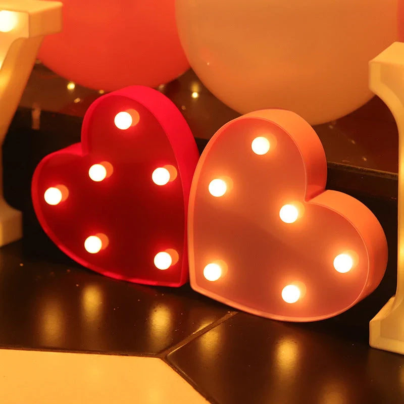 Luminous LED Letter Number Night Light with remote control for weddings and parties