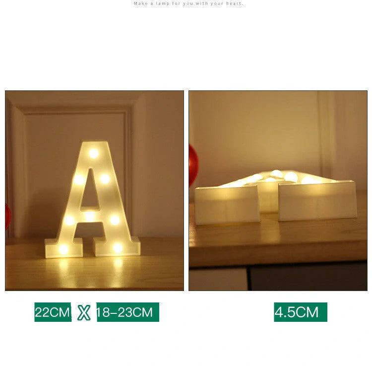 Luminous LED Letter Number Night Light with remote control for weddings and parties