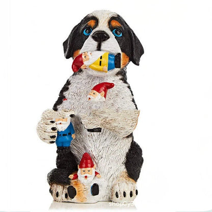 Cats Eat Dwarfs Statue Garden Ornament made of durable resin, dimensions 12*8*22cm