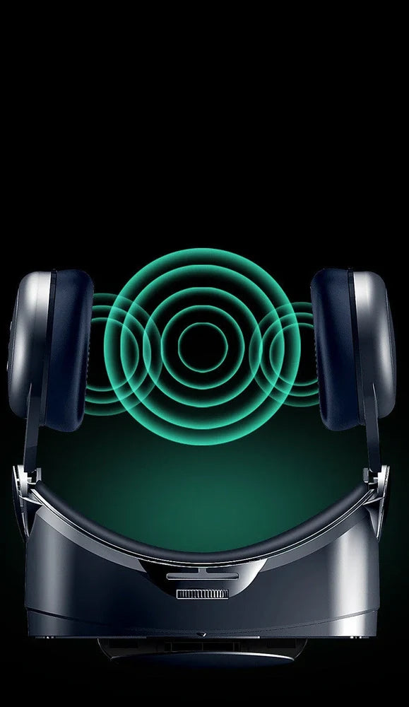 VRGPRO+ head-mounted 3D cinema glasses with ABS plastic frame and adjustable headband