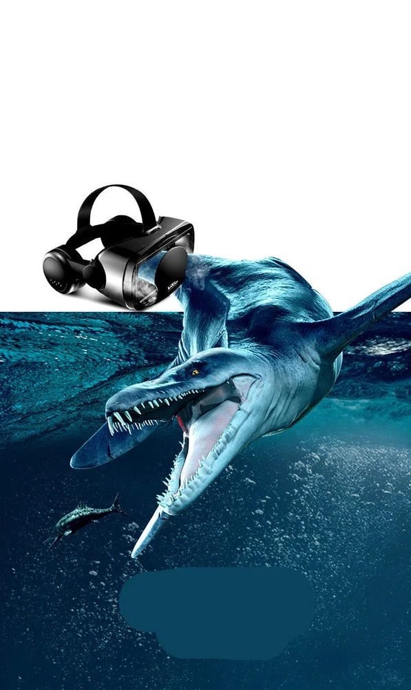VRGPRO+ head-mounted 3D cinema glasses with ABS plastic frame and adjustable headband