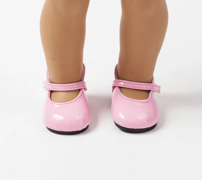 Fashionable American Girl doll shoes made of high-quality faux leather in a range of vibrant colors