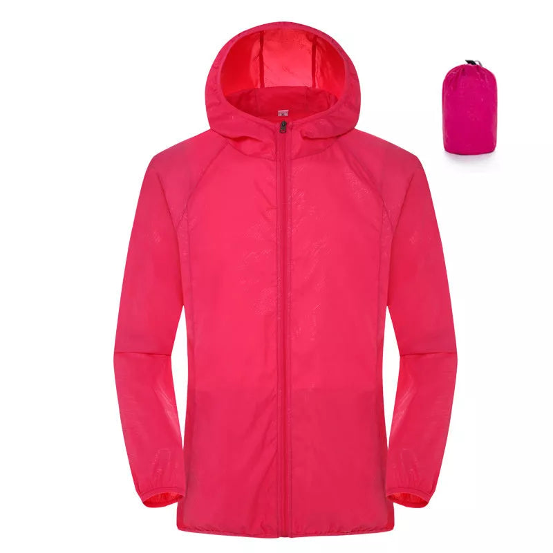 Women's lightweight waterproof windbreaker for summer sun protection
