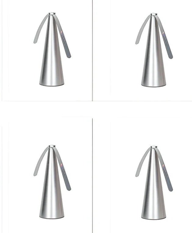 Black fly repellent fan measuring 8.2x8.2x24cm with USB cable for insect protection during meals