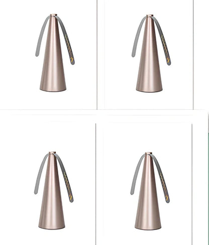 Black fly repellent fan measuring 8.2x8.2x24cm with USB cable for insect protection during meals