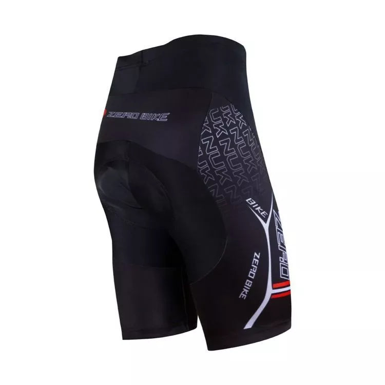 Men's black quick-dry cycling shorts with 3D silicon padding for long-distance comfort
