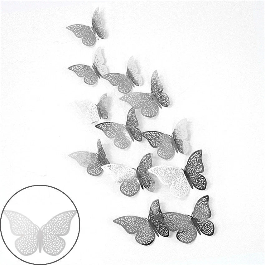 3D hollow butterflies mirror wall stickers for vibrant home and kids room decor