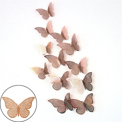 3D hollow butterflies mirror wall stickers for vibrant home and kids room decor