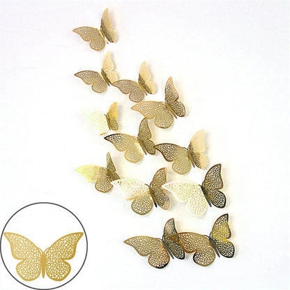 3D hollow butterflies mirror wall stickers for vibrant home and kids room decor