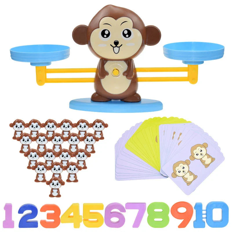 Engaging Educational Balance Toy with colorful animal shapes and digital display for early math learning