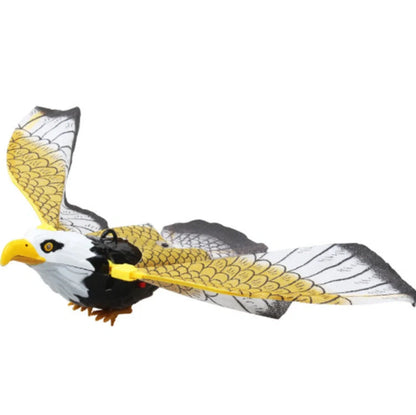 Interactive hanging eagle cat toy for active play, durable plastic construction
