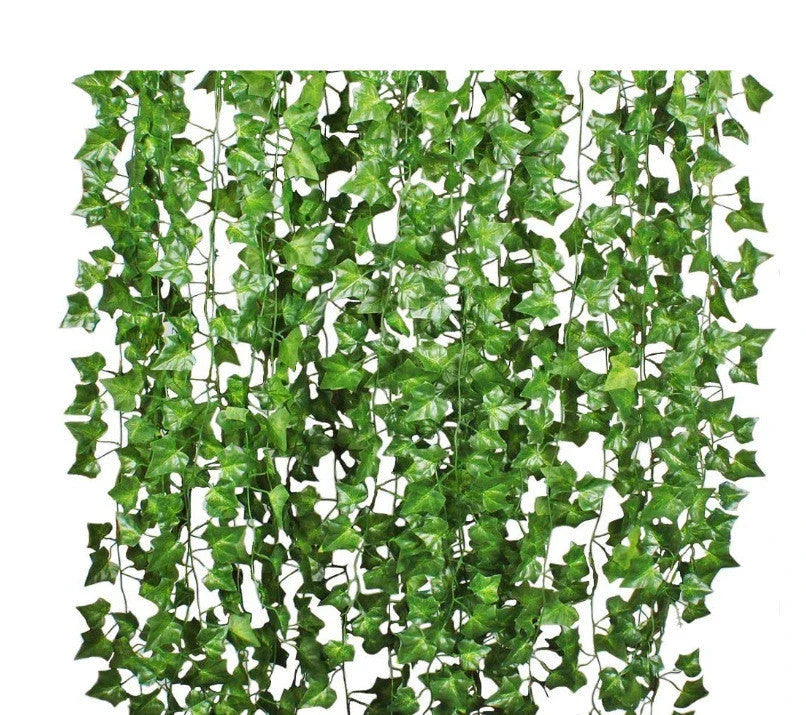 Premium silk artificial hanging plant decor with lifelike green leaves and vines, perfect for home, wedding, party, bathroom, and garden decoration