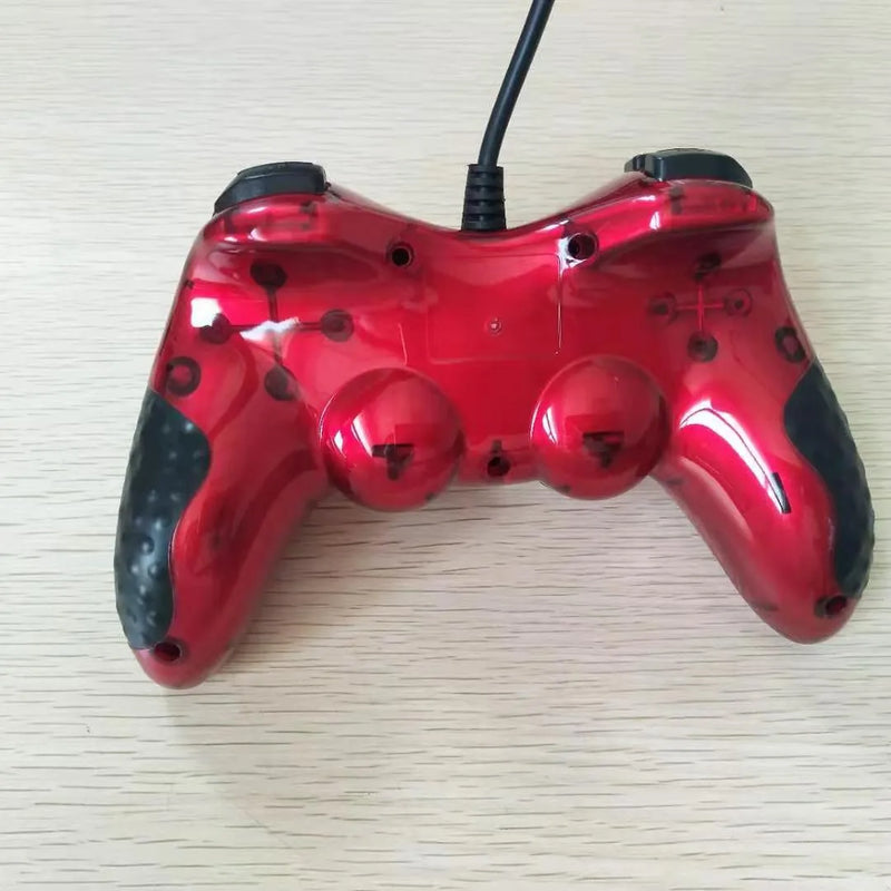Universal PC set-top box gamepad, USB multifunctional joystick with red ABS plastic construction for Android, PC, XBOX360, STB, and PS3 gaming systems, compatible with multiple platforms, controller for television and computer games
