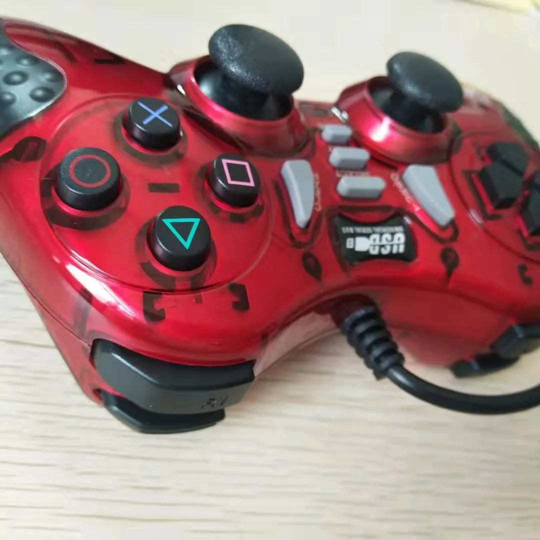 Red ABS plastic universal USB gamepad controller for PC, Android, XBOX360, STB, and PS3.