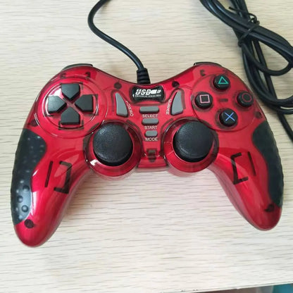 Red ABS plastic universal USB gamepad controller for PC, Android, XBOX360, STB, and PS3.