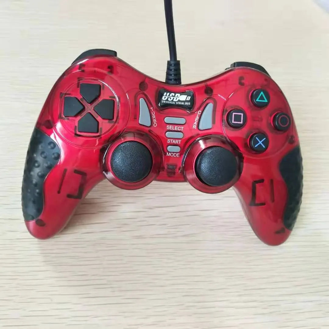 Red ABS plastic universal USB gamepad controller for PC, Android, XBOX360, STB, and PS3.
