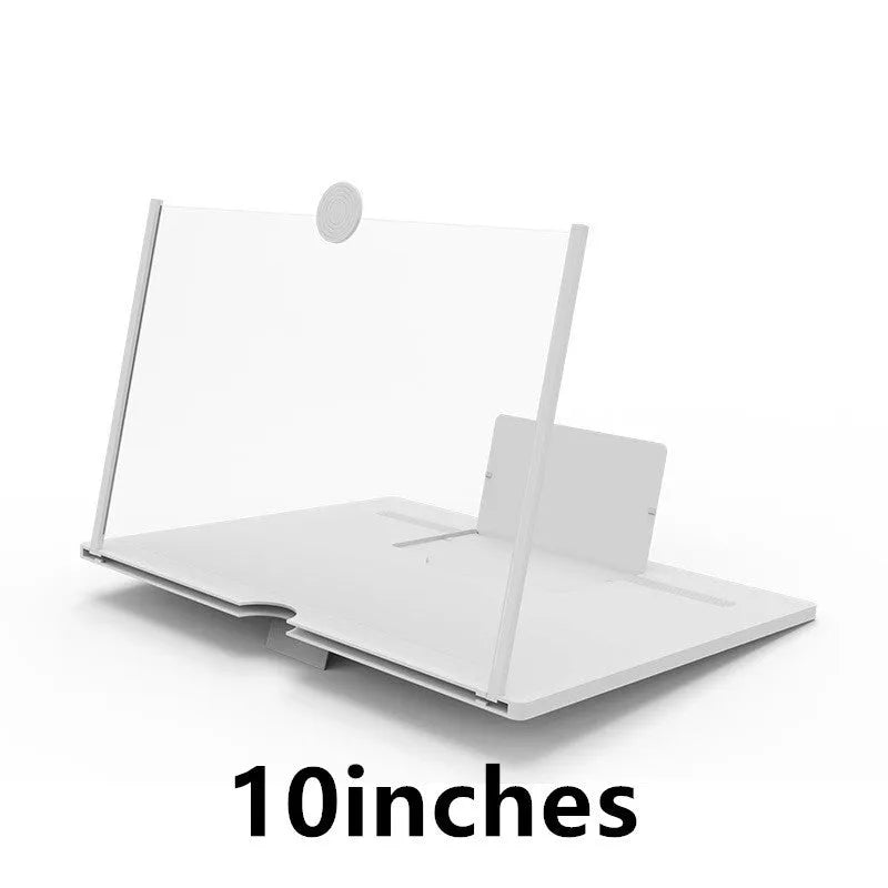 12-inch wood grain screen amplifier folding bracket showing black colour option with dimensions