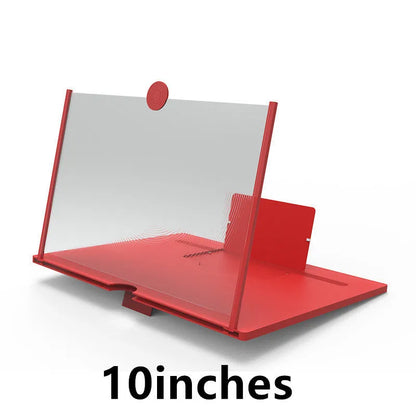 12-inch wood grain screen amplifier folding bracket showing black colour option with dimensions
