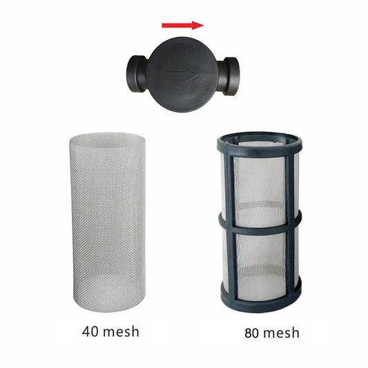 Y-type stainless steel mesh water filter with plastic body for pipeline pre-filtration and sediment removal