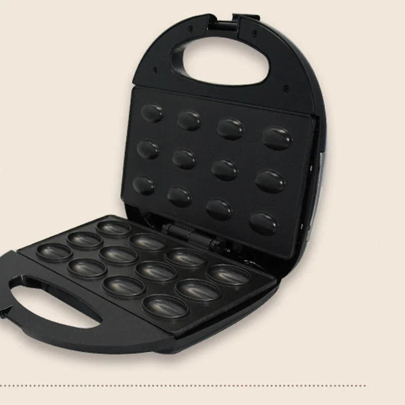 Mini Nut Sandwich Maker with double-sided heating tray, non-stick coating, and advanced temperature control system