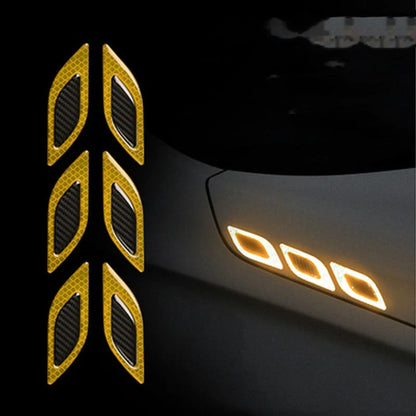 Automobile Hood Frame Decoration Leaf Plate Air in red, white, blue, and yellow