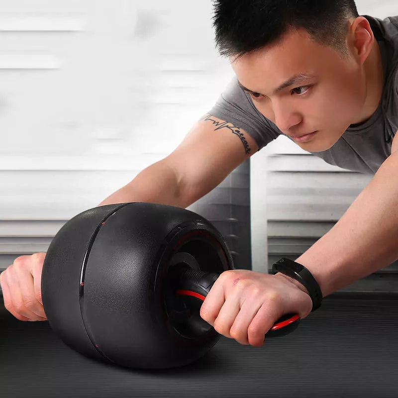 Home Abdomen Recuperation and Fitness Wheel in black and red for core strengthening