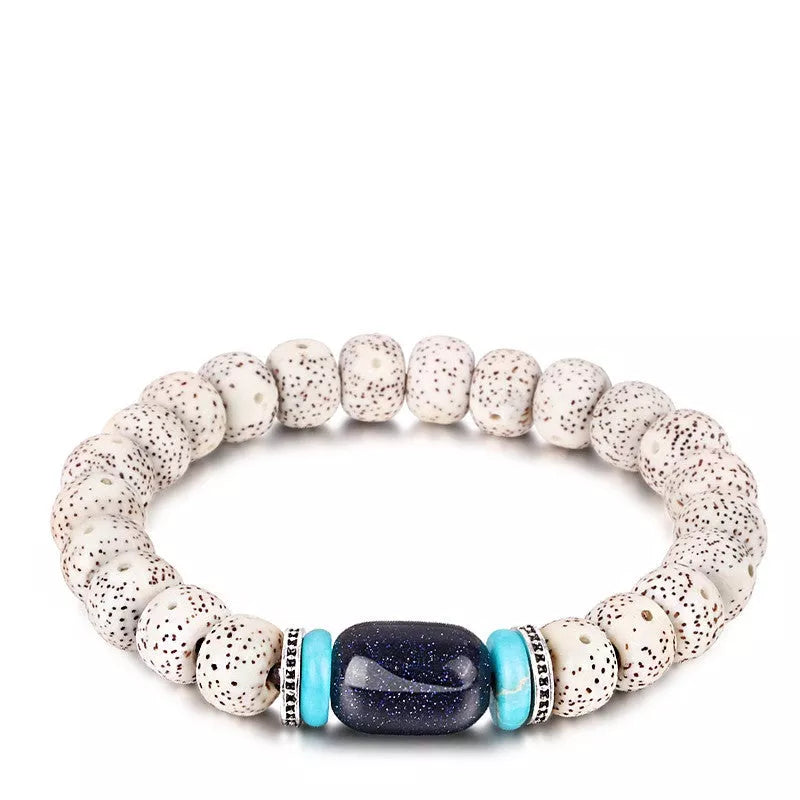 Bodhi Seed Root Bracelet with national style patterns for couples