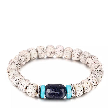 Bodhi Seed Root Bracelet with national style patterns for couples
