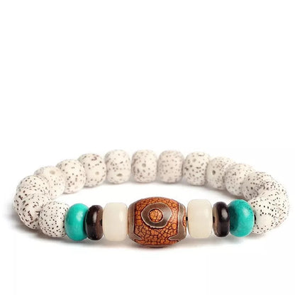 Bodhi Seed Root Bracelet with national style patterns for couples