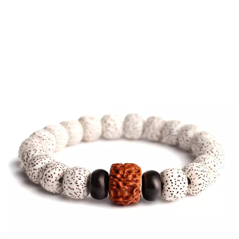Bodhi Seed Root Bracelet with national style patterns for couples