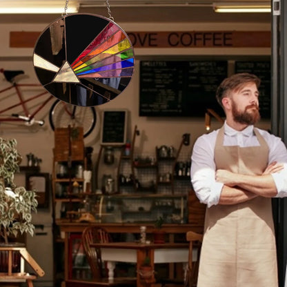 Mesmerizing abstract Moon-themed wall art in round and oval shapes, made of premium acrylic materials for a captivating living room decor piece.