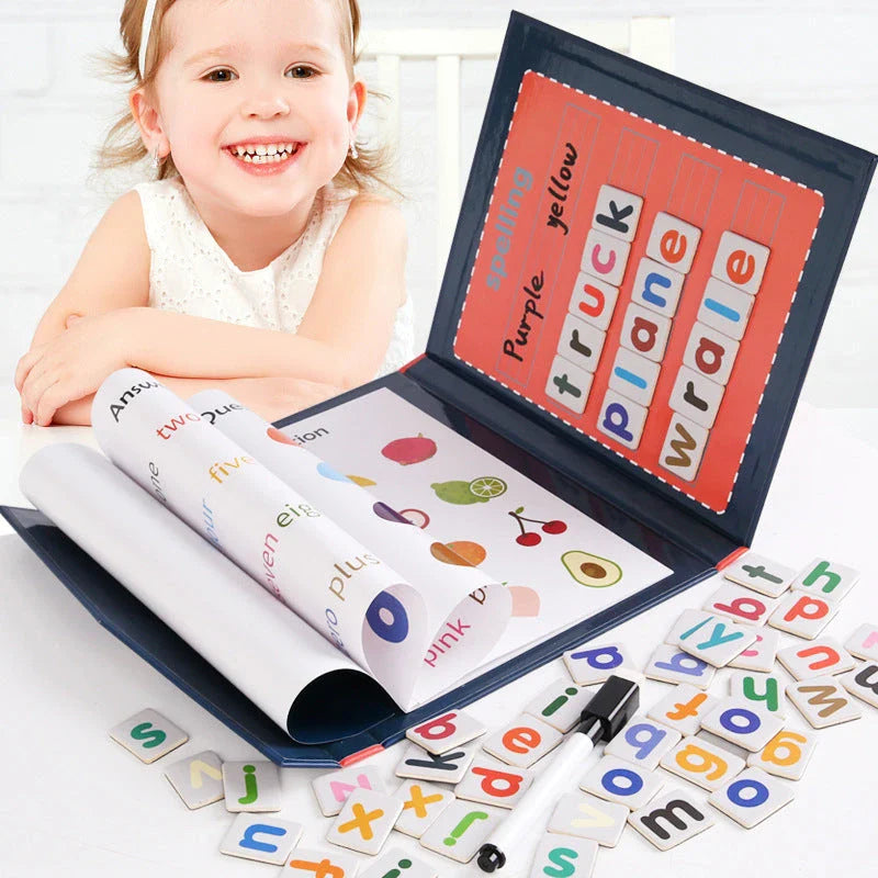 Hhomeenjoy Magnetic Spelling & Letter Learning Kit for Elementary Students