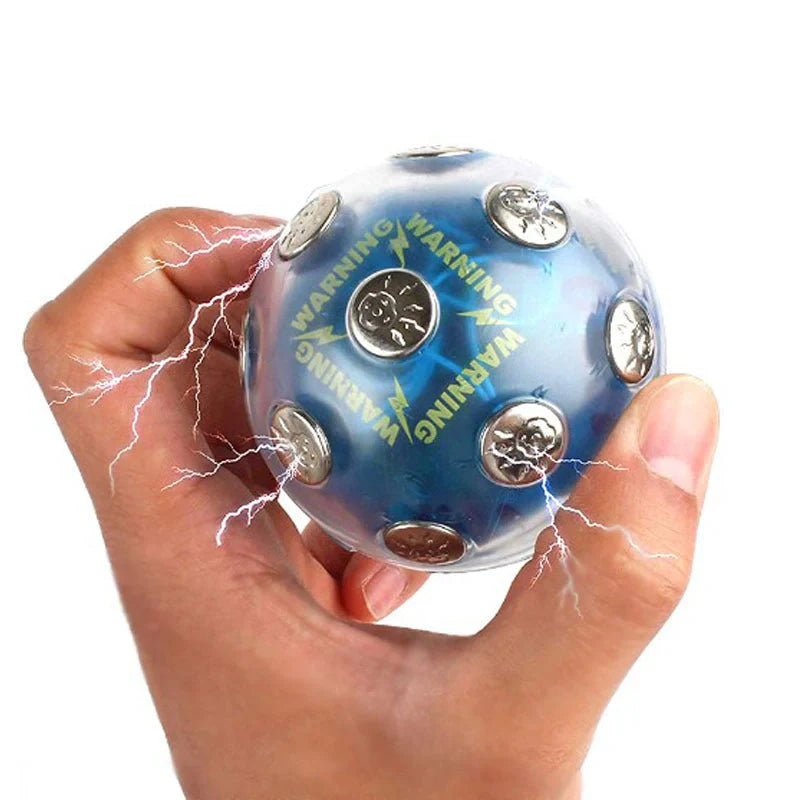 Mini Electric Shocking Ball prank toy in blue, safe and fun for teenagers