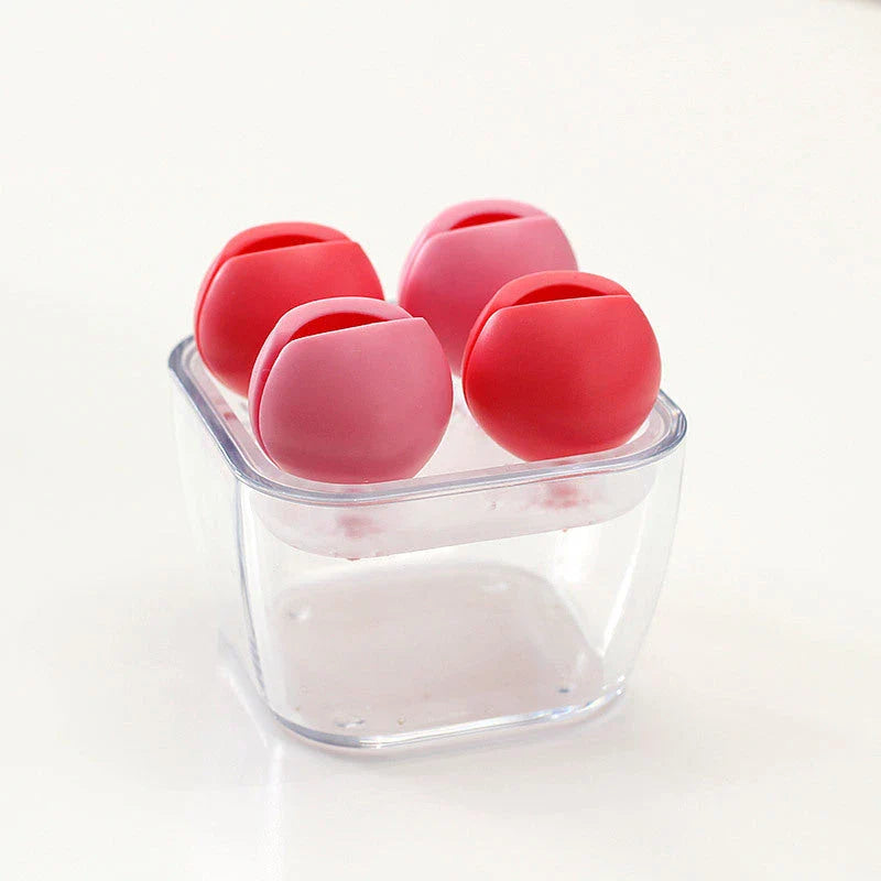 Stylish lipstick organizer box with unique flower petal design, made from durable ABS plastic and TPE silicone materials