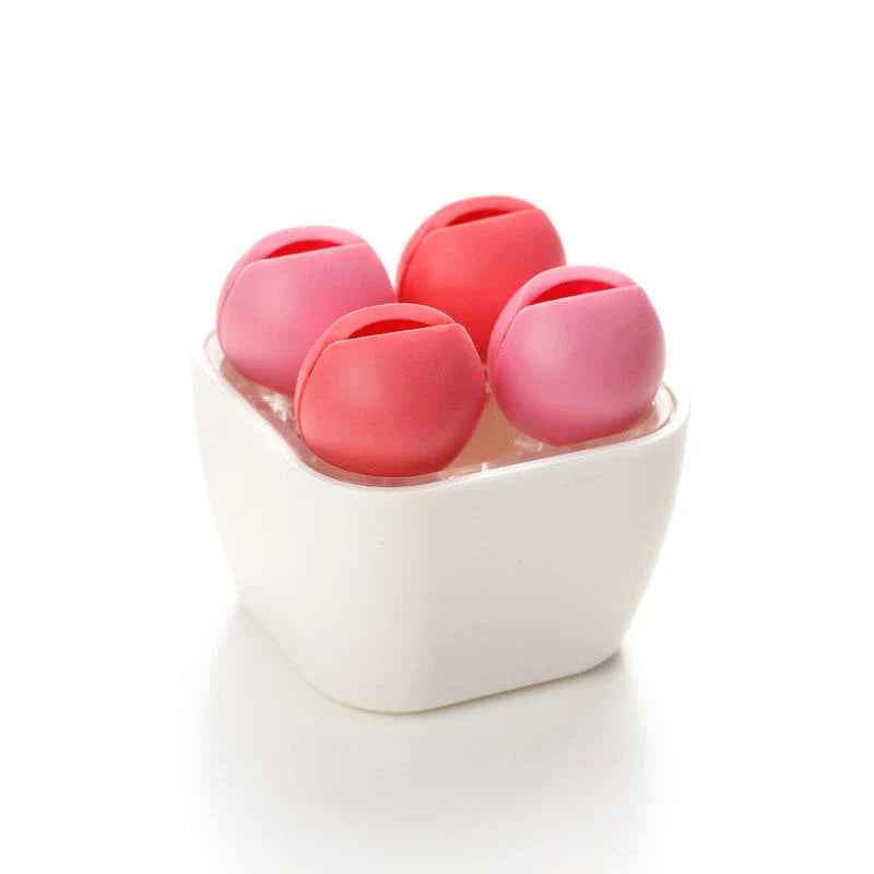Stylish lipstick organizer box with unique flower petal design, made from durable ABS plastic and TPE silicone materials